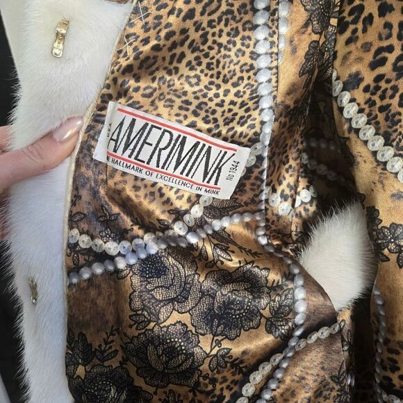 Mink Leopard coat jacket RARE - Picture 7 of 16